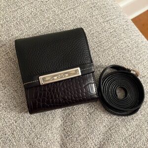 Brighton Black Bifold Wallet with Strap